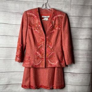 Carolina Herrera 100% Silk Suit NWT Size 4